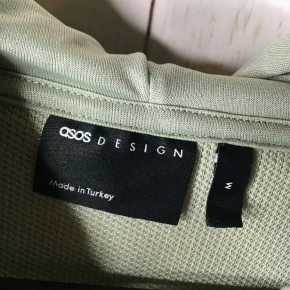 asos Womens Fleece Hoodie Green M NWT - Picture 5 of 9